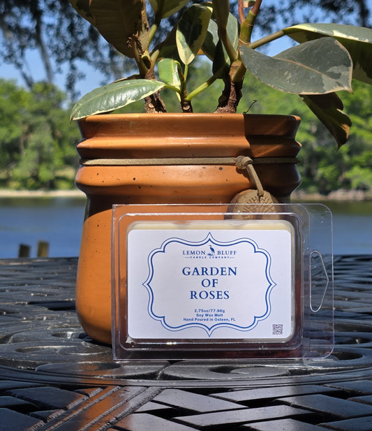 Garden of Roses Wax Melt - Rose, Basil, Light Patchouli Scent