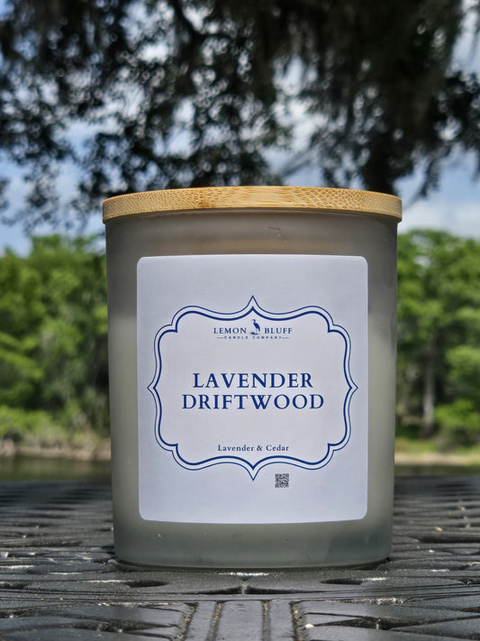 Lavender Driftwood Candle- Lavender, Marine, Cedar Scent