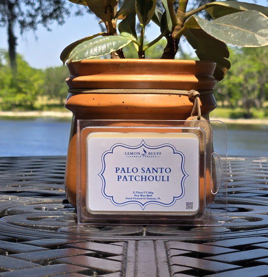 Palo Santo Patchouli Wax Melt- Sandalwood, Light Patchouli, Lavender Scent