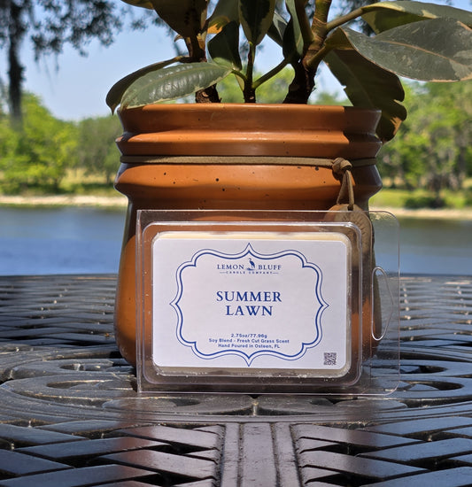 Summer Lawn Wax Melt- Lemongrass, Sage, Grass Scent