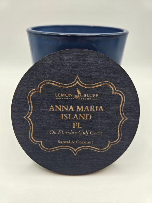 Anna Maria Island, FL on Florida's Gulf Coast Candle - Santal, Coconut Scent