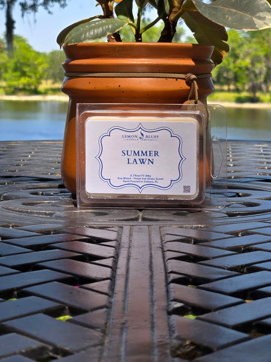 Summer Lawn Wax Melt- Lemongrass, Sage, Grass Scent