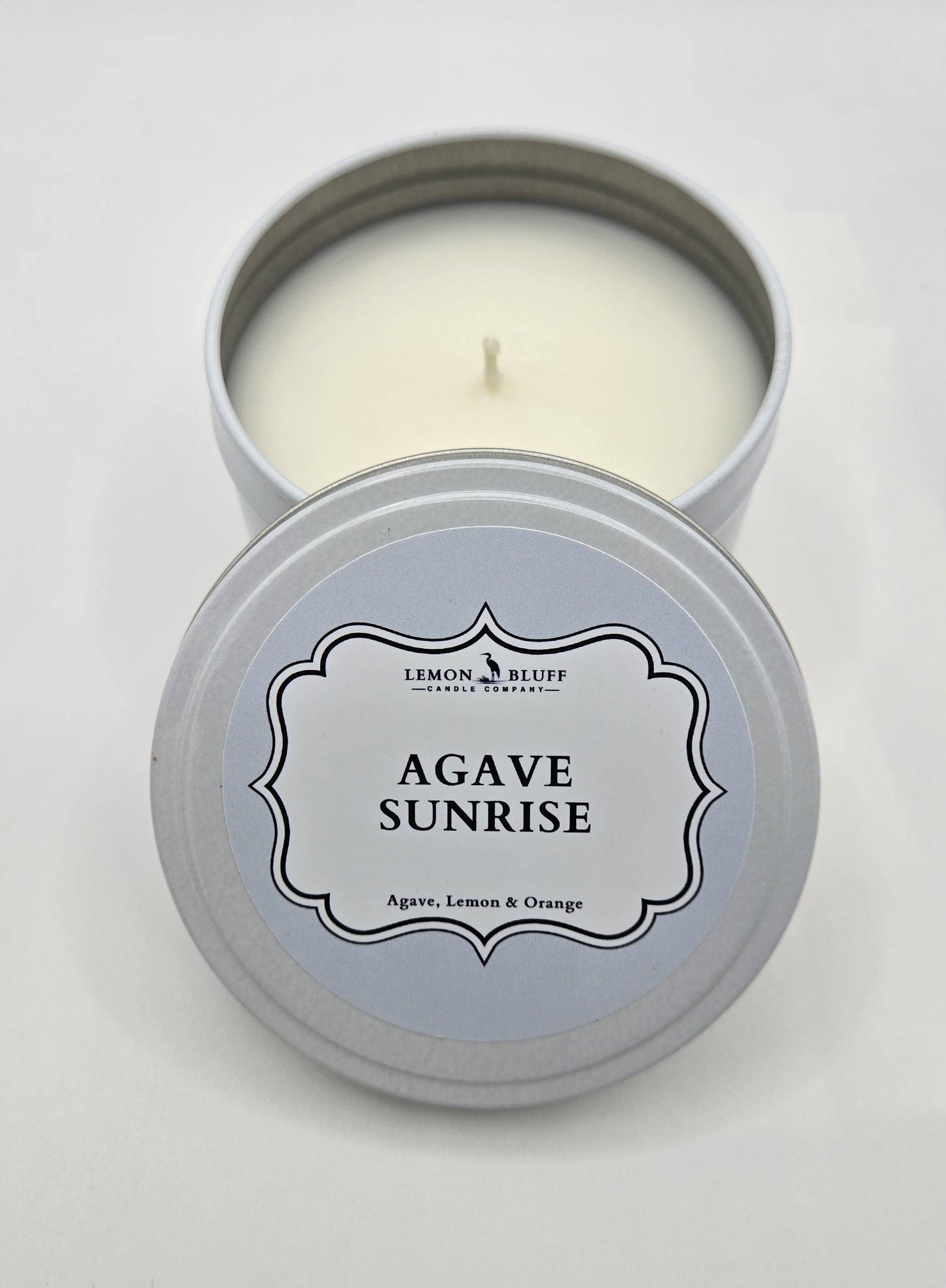Agave Sunrise Candle Tin- Agave, Lemon, Citrus Orange Peel Scent