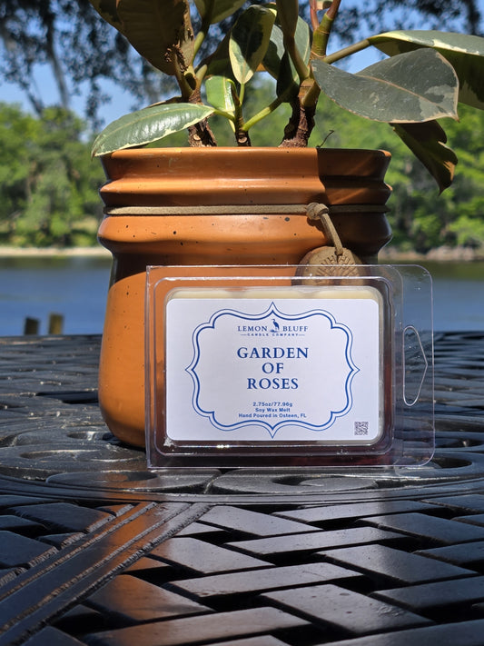 Garden of Roses Wax Melt - Rose, Basil, Light Patchouli Scent