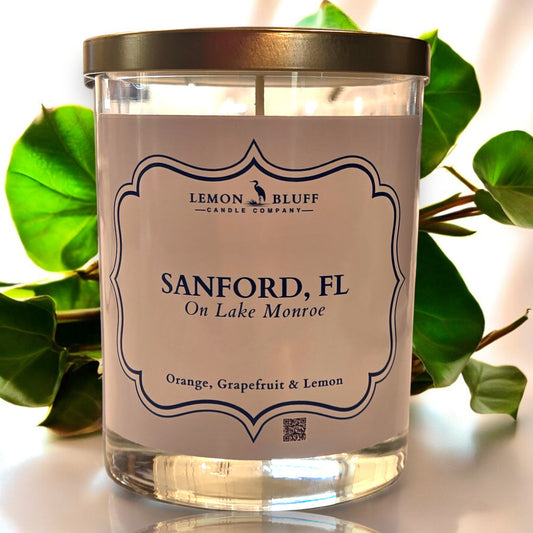 Sanford, FL on Lake Monroe Candle - Mandarin, Grass, Vanilla Scents