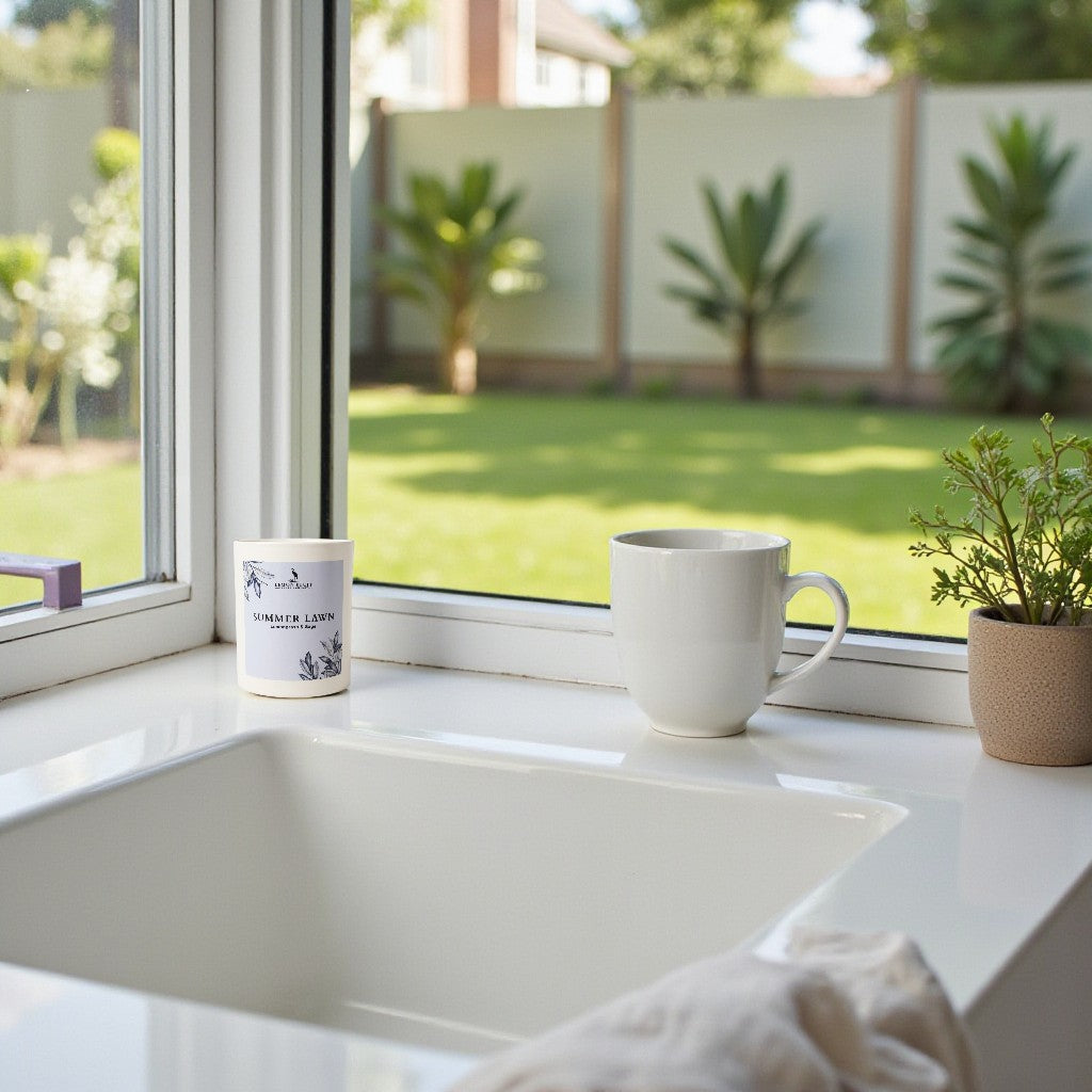 Summer Lawn Candle- Lemongrass, Sage, Grass Scent