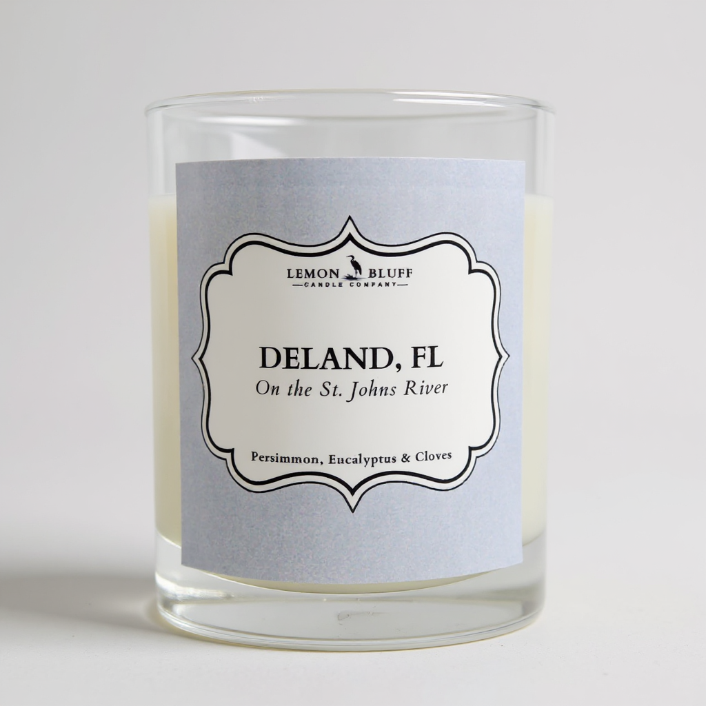 DeLand, FL on the St. Johns River Candle - Persimmon, Eucalyptus, Clove Scent