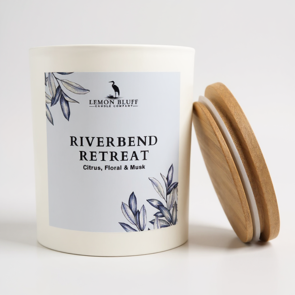 Riverbend Retreat Candle - Citrus, Floral, Musk Scent