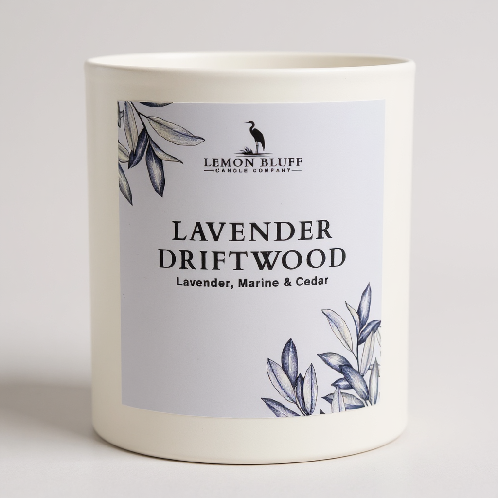 Lavender Driftwood Candle- Lavender, Marine, Cedar Scent