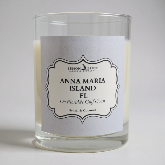 Anna Maria Island, FL on Florida's Gulf Coast Candle - Santal, Coconut Scent