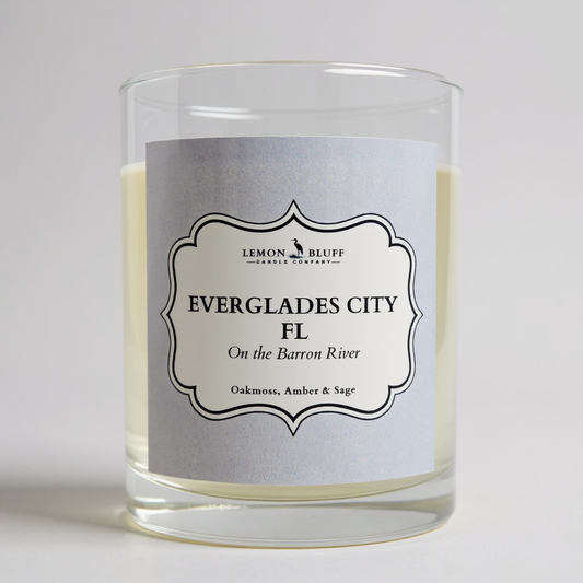 Everglades City, FL on the Barron River Candle - Orange, Amber, Oak Moss Scent