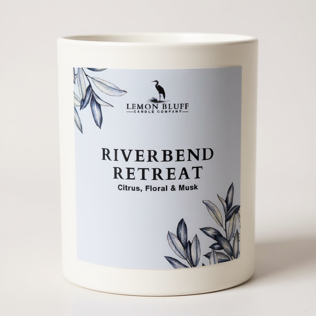 Riverbend Retreat Candle - Citrus, Floral, Musk Scent