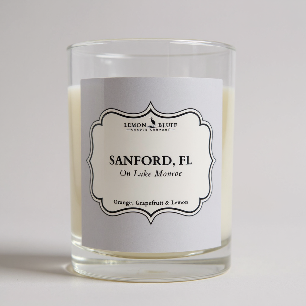 Sanford, FL on Lake Monroe Candle -Orange, Grapefruit & Lemon Scent