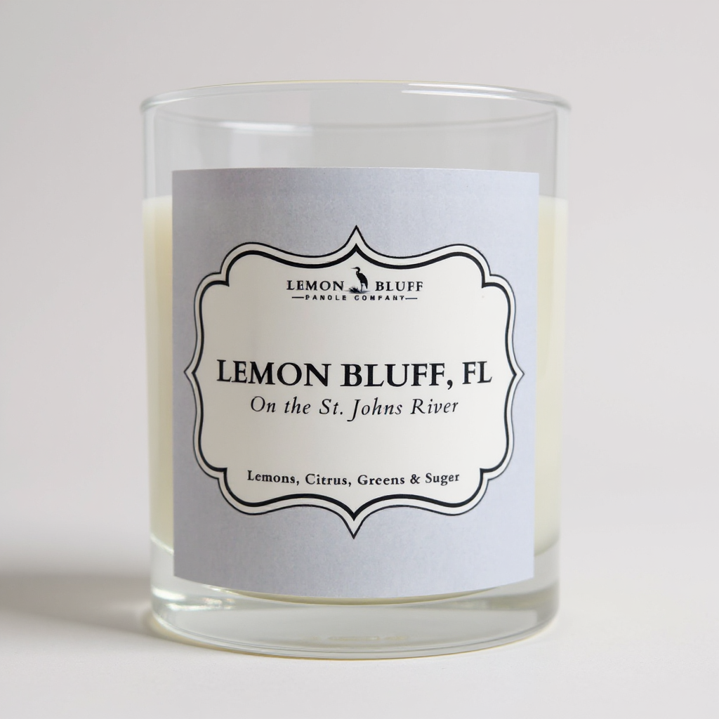 Lemon Bluff, FL on the St. Johns River Candle - Lemon, Sugar, Vanilla Scent